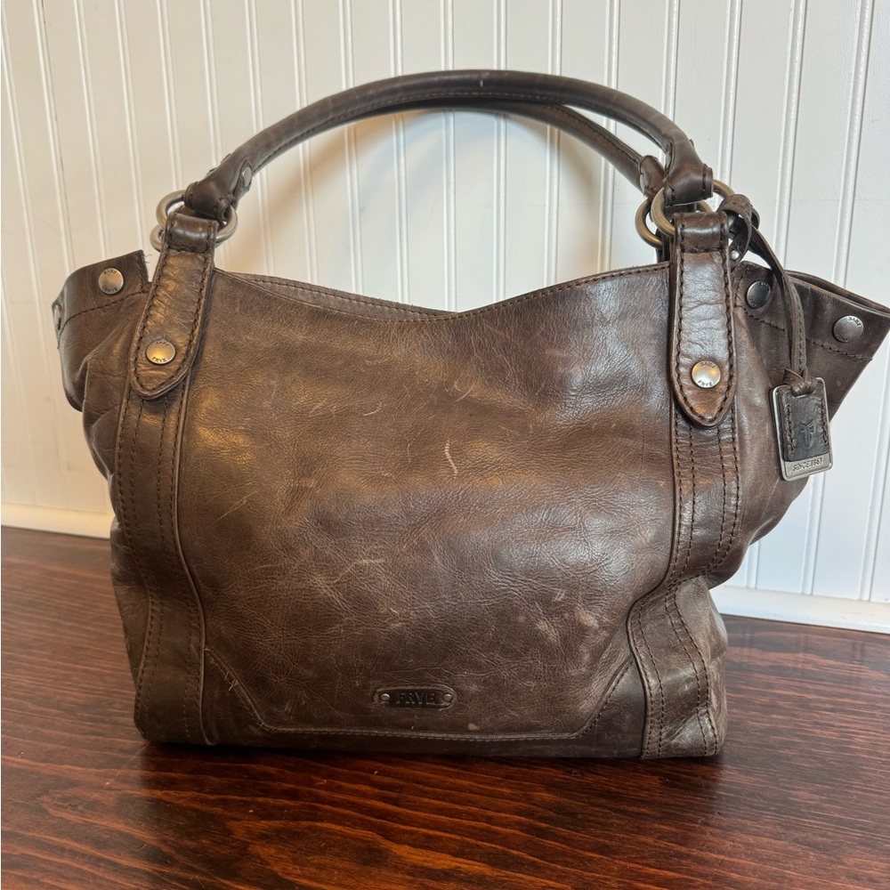 Frye Melissa Shoulder - distressed brown